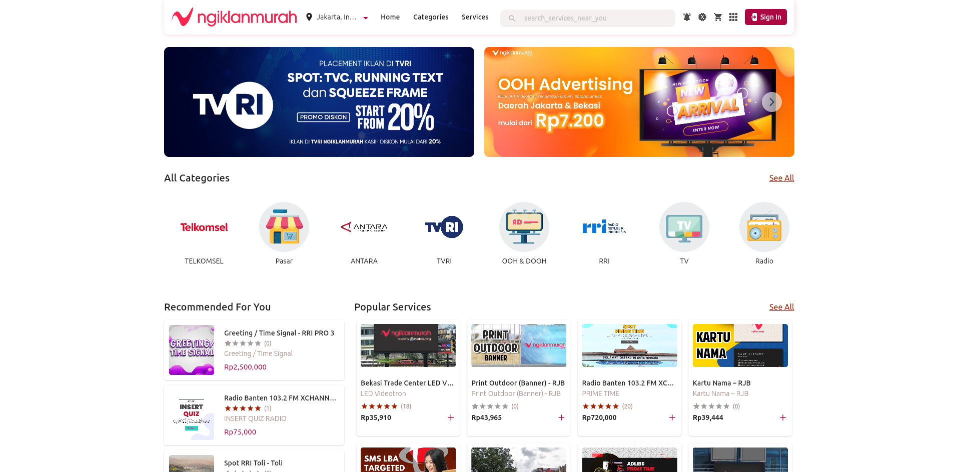 Ngiklanmurah Dashboard