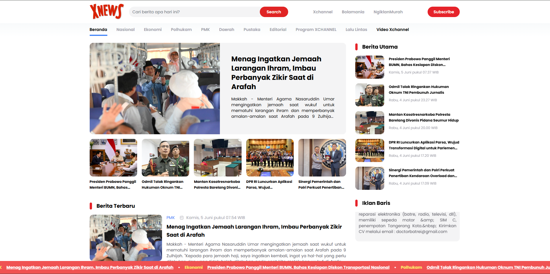 Xnews Dashboard